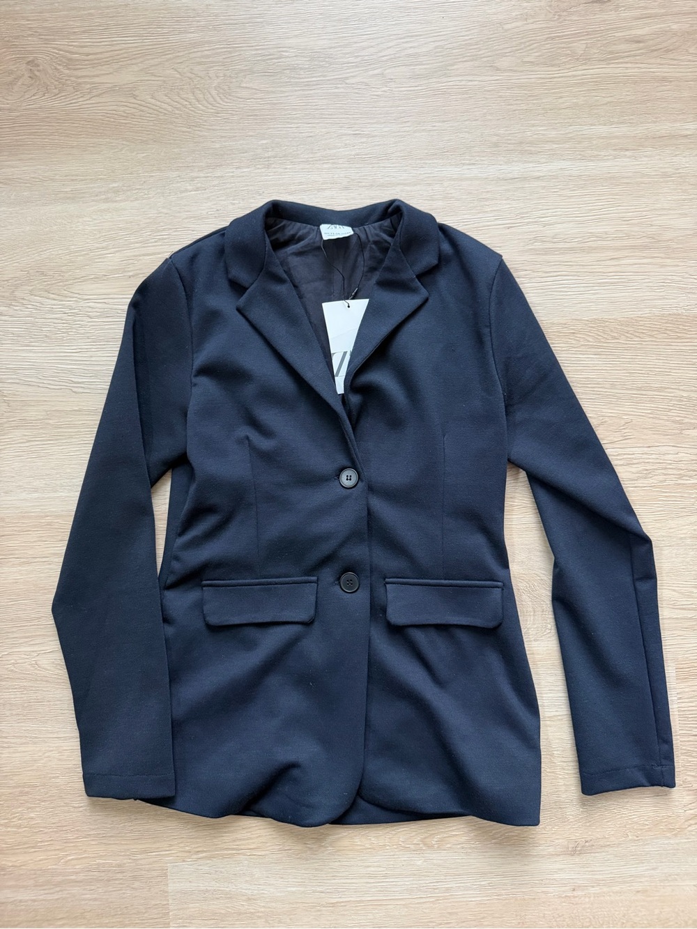 Zara Navy Girls' Blazer - Two-Button Tailored Style